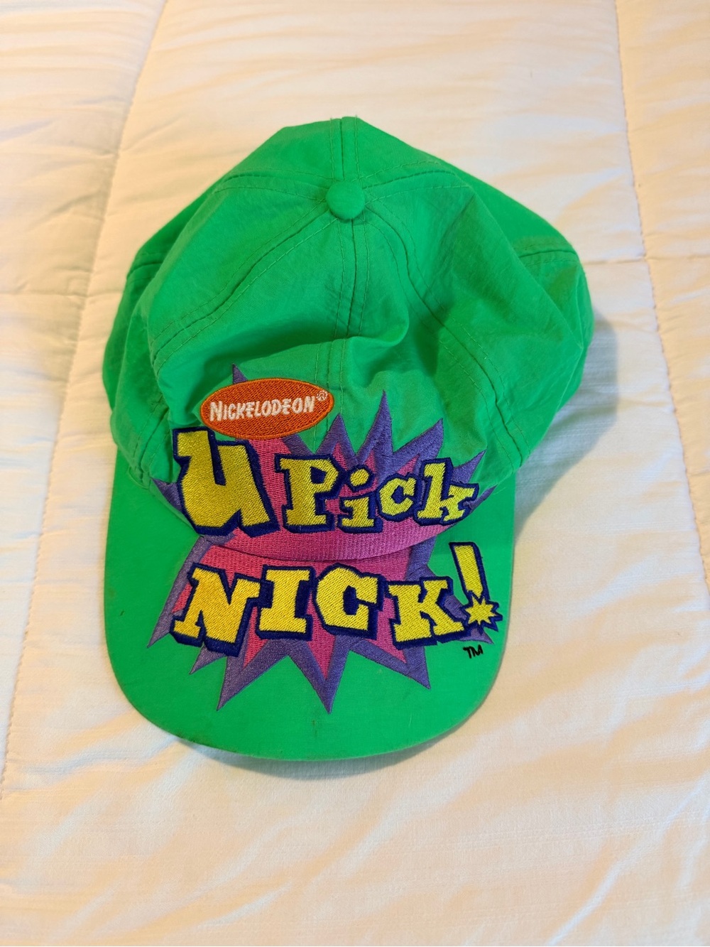 Vintage 90s “U pick Nick” Nickelodeon adjustable hat